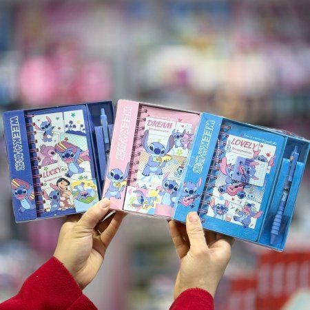 بكج دفتر نوت وقلم ستيتش