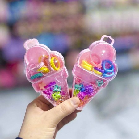 علبة بوظة ربطات شعر