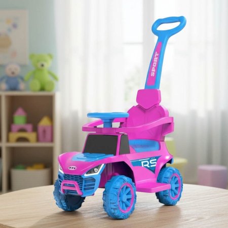 سيارة دفع للأطفال بالمقبض