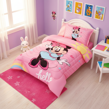 طقم سرير ميني ماوس صيفي 4 قطع