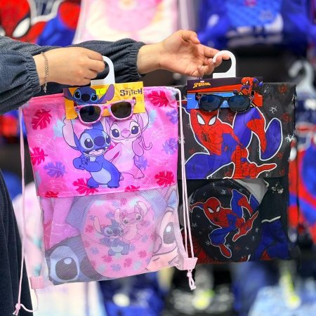 بكج السباحة منشفة ونظارة وطاقية سبايدرمان وستيتش