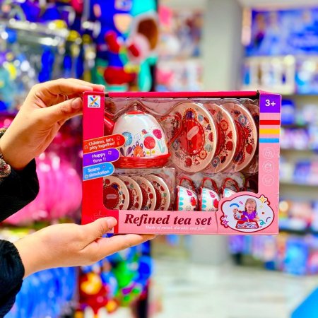 طقم الشاي المعدني