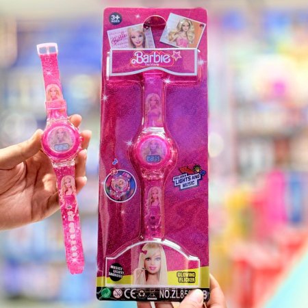ساعة باربي المضيئة