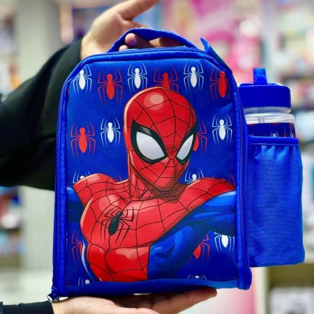 طقم حقيبة طعام + مطرة سبايدرمان