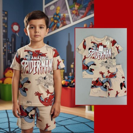 بجامة سبايدرمان بيج <br> <span class='text-color-warm'>سيتوفر قريباً</span>