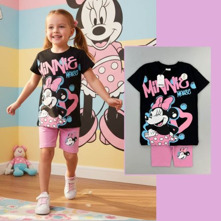 بجامة ميني ماوس اسود وزهري <br> <span class='text-color-warm'>سيتوفر قريباً</span>