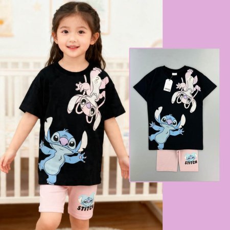 بجامة ستيتش اسود وزهري <br> <span class='text-color-warm'>سيتوفر قريباً</span>