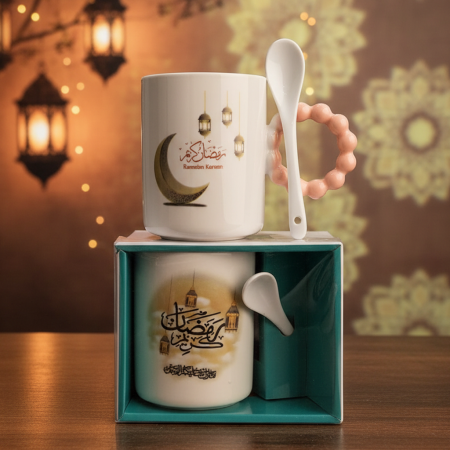 مج هدية رمضان ببكج فخم مع ملعقة