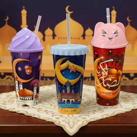 كاسة رمضان مع مصاصة